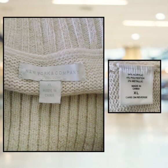 NY&CO Cowl Neck Sweater Dress Sz. XL - Picture 5 of 6